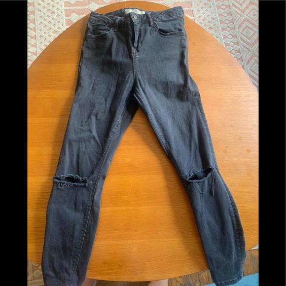 TOPSHOP Petite ripped Jamie Skinny Jeans in black - Picture 9 of 9